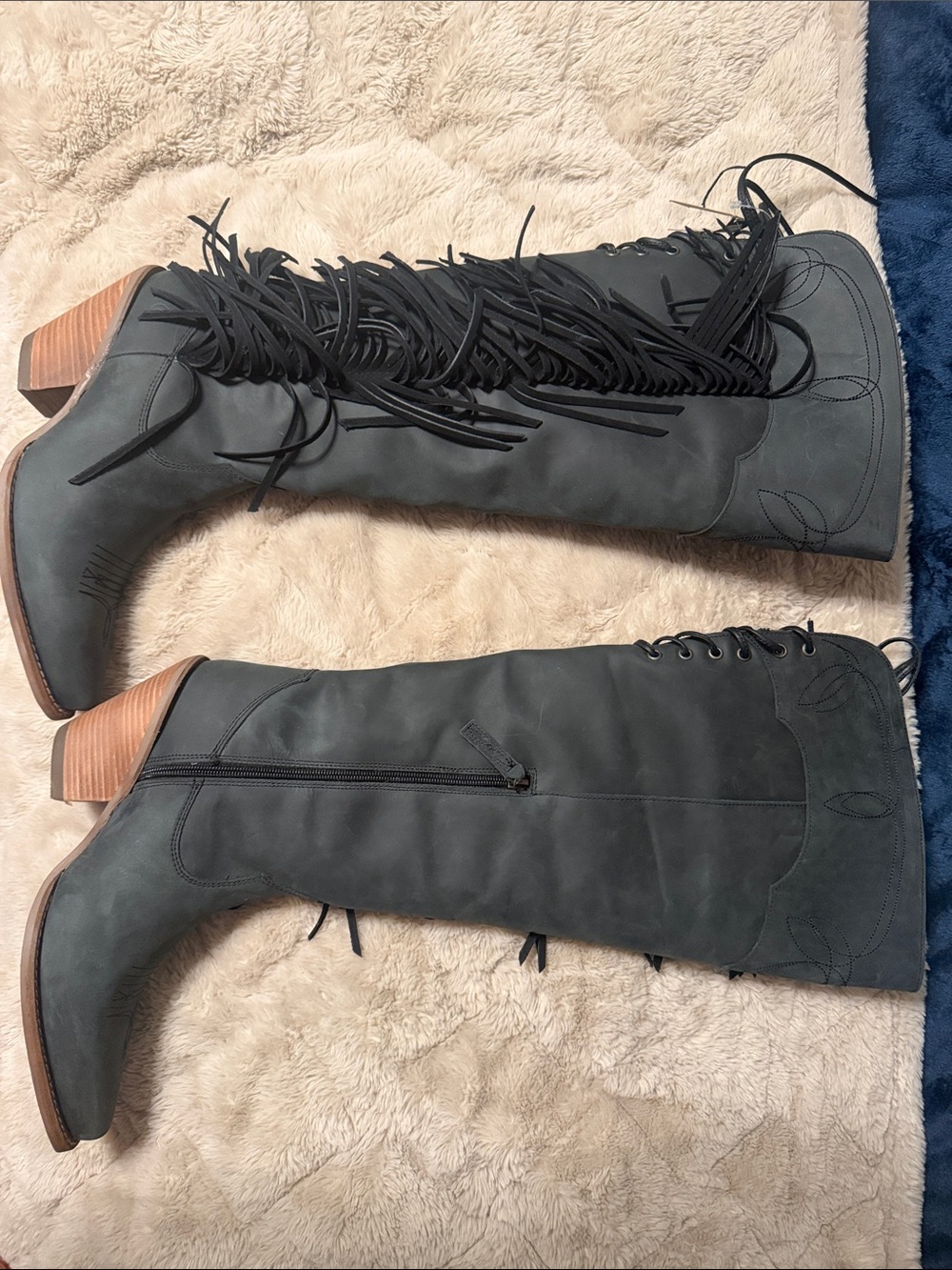 NEW!! Dingo Sky High Fringe Genuine Leather Cowboy Western Boots sz 10 - Picture 2 of 9